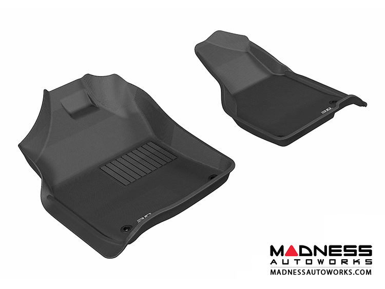 Dodge RAM 1500/ 2500/ 3500 Regular/ Quad Cab Floor Mats (Set of 2) - Front - Black by 3D MAXpider